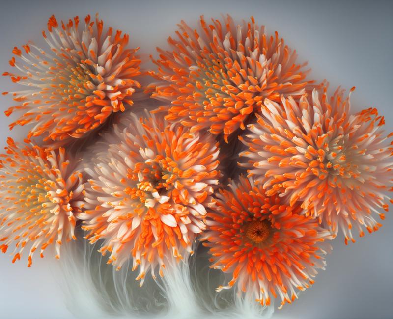 00496-3460864047-there are many orange and white flowers in a white vase, inspired by Kim Keever, award winning macro photography, by Kim Keever,.jpg